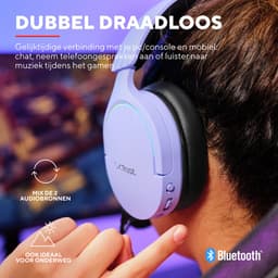 Trust GXT 491P Fayzo - Gaming Headset - Draadloos - 7.1 Surround Sound - Over-ear - Paars — thumbnail 2