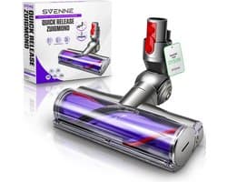 SVENNE® Quick Release Mondstuk Parketborstel – Accessoires en Onderdelen voor Steelstofzuiger – Zuigmond Geschikt voor Dyson V15 / V11 / V10 / V8 / V7 – Wasbaar Opzetstuk – Langdurig Gebruik