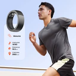Riversong, IP68 Waterdichte Verbonden Gezondheid Tracker en Activiteit Tracker Ring 3.8g, Zwart — thumbnail 4