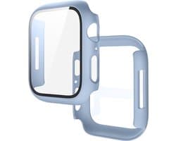 Stravo Full Cover/Hoesje - Screen Protector - Geschikt voor Apple Watch Series 10 & Series 11 - 42mm - Bescherm Hoesje voor Apple Watch series 10 / X - maat 42mm - Hardcase - Protection - iWatch S10 & S11 case - Lichtblauw