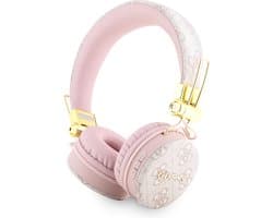 GUESS Draadloze Bluetooth Koptelefoon - On-Ear Hoofdtelefoon met Microfoon - Luxe Roze Design met Goudaccenten – Krachtig Geluid en Comfortabele Pasvorm – Geschikt voor iPhone, Samsung, Xiaomi, Oppo, Google Pixel