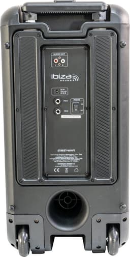 Ibiza - STREET-WAVE - Draagbare 8"/400W batterijluidspreker met Bluetooth, USB en microSD - WAVE LED-effect en draadloze TWS-verbinding - Zwart — thumbnail 4