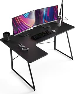 ACAZA Bureau - Game Bureau - Zwart - 160 x 100 x 75 (B x D x H) - Gaming Bureau - Hoekbureau - Bureau Gaming - Hoekbureau Gaming — thumbnail 1