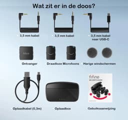 FIFINE - M9 - Dasspeld Microfoon - Lavalier - Draadloos Systeem Lavalier - 2 Stuks - USB-C - Telefoon / Tablet / PC -Met Opbergcase — thumbnail 4