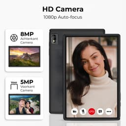 Hot Pepper DT10 Android 13 (2023) Tablet - WiFi - 4GB RAM - 128GB - 10.1 inch - 5000 mAh - Carbon Zwart — thumbnail 3