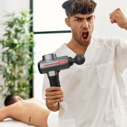 Beoka M2 - Massage Gun PRO - Professioneel Massage Pistool - Sport en Relax Massage Apparaat - Zwart Massagepistool - Inclusief Koffer - Grijs - Bestseller — thumbnail 4