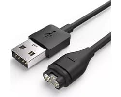 DrPhone USB Kabel - Oplaadkabel Geschikt voor o.a Garmin Fenix 8/7/7S /7X /6X/6/6S/5/5S/5X / Garmin Venu 2,3/ Vivoactive 4,5 / Vivosport / Vivomove / Forerunner 935 / 945 45 45S 245 – Zwart