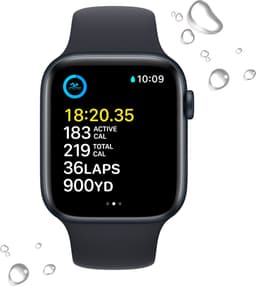 Apple Watch SE 2022 - Smartwatch heren en dames - 44 mm - Middernacht Aluminium — thumbnail 4