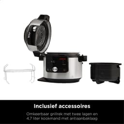Ninja Foodi OL650EU Multicooker - 12 Kookfuncties - 7,5 Liter - Inclusief Airfryer, Pressure Cooking, Stomen, Grillen — thumbnail 8