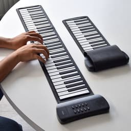 MikaMax Roll Up Keyboard - Oprolbare 61-toetsen Piano met 16 Klanken, Speaker en Travel Bag — thumbnail 1