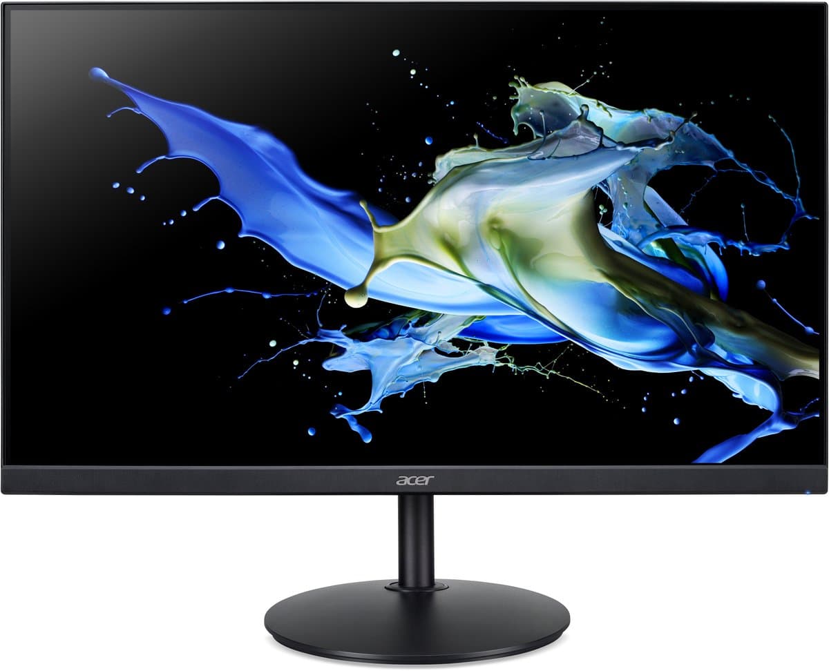 CB242Ybmiprx - 60cm (23.8") ZeroFrame IPS 1ms (VRB) FreeSync HDR Ready 100M:1 ACM 250nits LED VGA HDMI DP MM Audio In/Out Height Adj. Pivot EURO EMEA MPRII Black Acer EcoDisplay — afbeelding 1