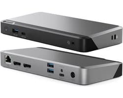 ALOGIC DUPRMX2-100 laptop dock & poortreplicator Bedraad USB 3.2 Gen 1 (3.1 Gen 1) Type-C Grijs, Zwart