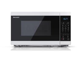 Sharp YC-MG02EW - Vrijstaande Magnetron met Grill - 20L - 800W Magnetron / 1000W Grill - Digitaal Display - Wit