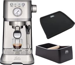 Solis Barista Perfetta Plus 1170 - Pistonmachine - Espressomachine - Inclusief Coffee Knock-Box en Tamping Mat - Zilver — thumbnail 1