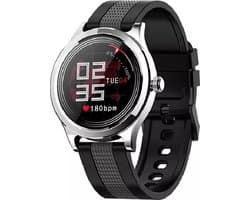 Darenci Smartwatch Majestic – Unisex Smartwatch met Touchscreen – Activity Tracker met Stappenteller, Bloeddrukmeter, Zuurstofmeter & Calorieënteller – Siliconen Band – Zwart/Grijs/Zilver