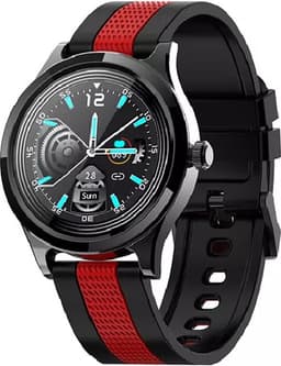 Darenci Smartwatch Majestic – Unisex Smartwatch met Touchscreen – Activity Tracker met Stappenteller, Bloeddrukmeter, Zuurstofmeter & Calorieënteller – Siliconen Band – Rood/Zwart — thumbnail 1
