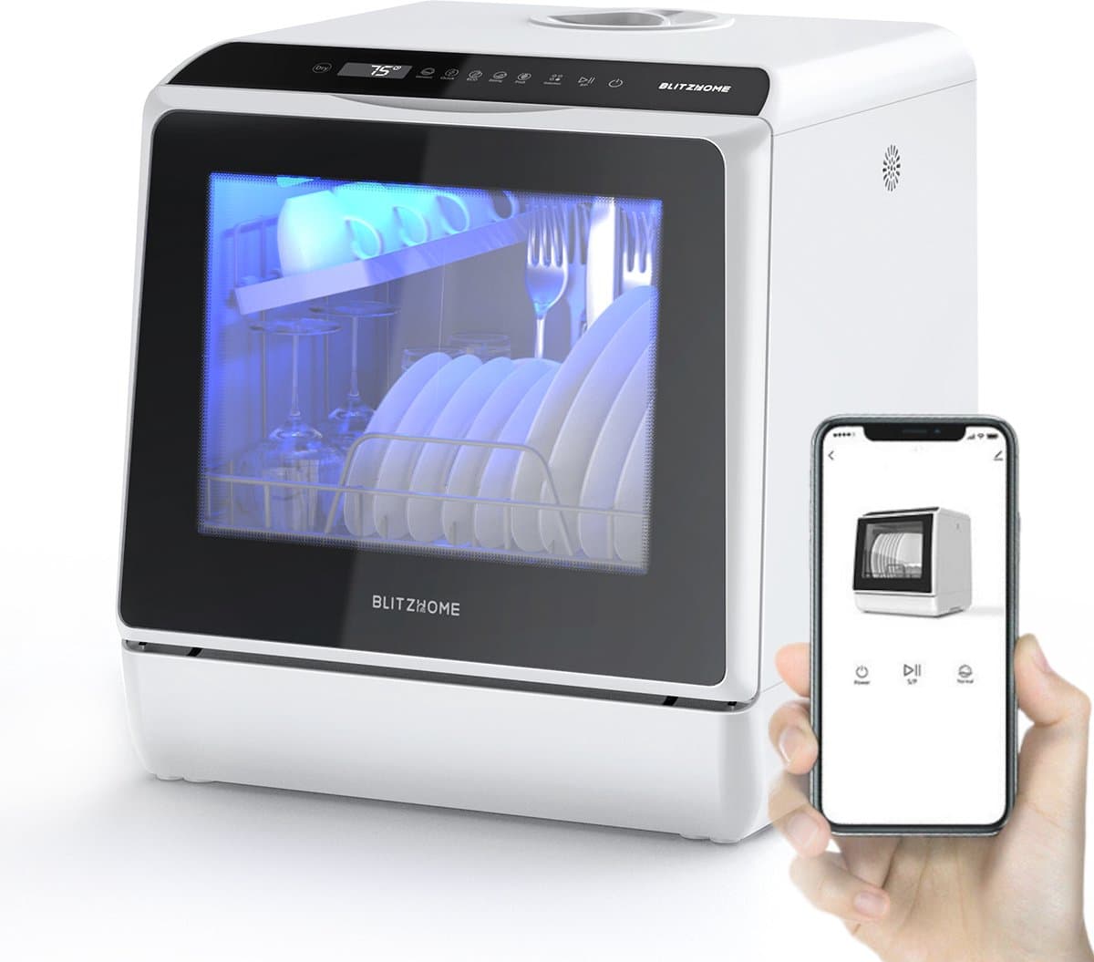 Mini Vaatwasser - Campingvaatwasser - met APP - 900W - 5 L - Geschikt voor keukens, kantoren, caravans — afbeelding 1