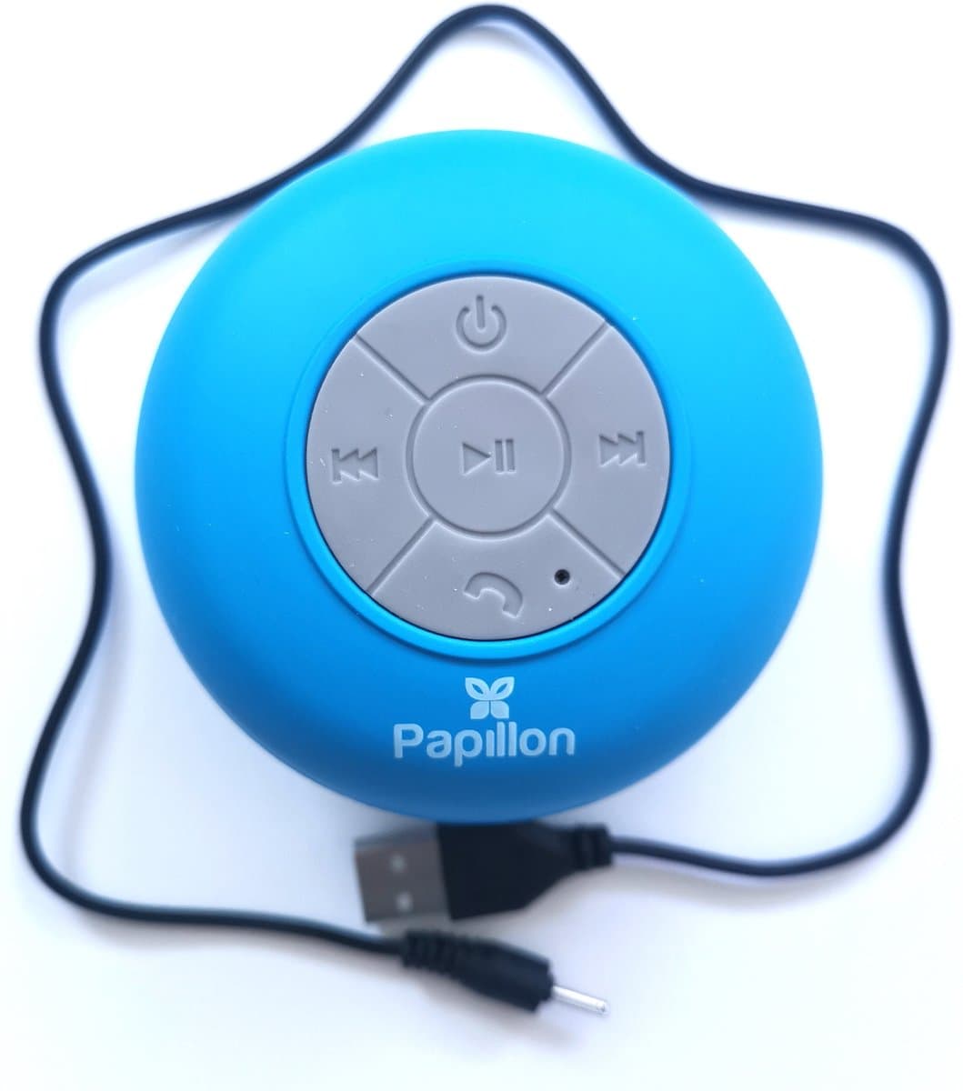Papillon Bluetooth Speaker - USB oplaadbaar - Met grote Zuignap - Blauw — afbeelding 1