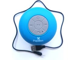 Papillon Bluetooth Speaker - USB oplaadbaar - Met grote Zuignap - Blauw