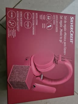 Silvercrest Geschenkset Koptelefoon - Powerbank - Bluetooth speaker - Roze - Cadeau — thumbnail 2
