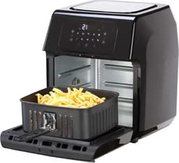 Royal Swiss® Airfryer Oven 12L XXL – Heteluchtfriteuse – 1800W – 8 Programma’s – Inclusief Accessoires – 80–200°C – RVS/Zwart — thumbnail 1