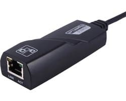 WiseGoods Luxe USB 2.0 Naar RJ45 - Netwerk Splitter Internet - Ethernet Kabel Adapter Voor Laptop / PC / Mac - Internetkabel Zwart