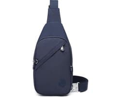 Bagwise® Crossbodytas - Sling Bag - Anti Diefstal - Dames - Heren - S - (1239) - Donker Blauw
