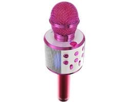 Draadloze Karaoke Microfoon met Speaker en Bluetooth - Roze