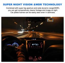 DrPhone DC6 Auto Dashcam Voor en Achter - Video Recorder FHD 1080p- 4 Inch Touchscreen - Loop Opname - G-sensor - Super groothoek – Bewegingsdetectie — thumbnail 5