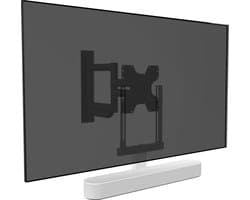 Cavus WMV8050 CFSBW Draaibare Tv Muurbeugel & Ophangbeugel geschikt voor Sonos Beam wit & VESA Tv - 35kg