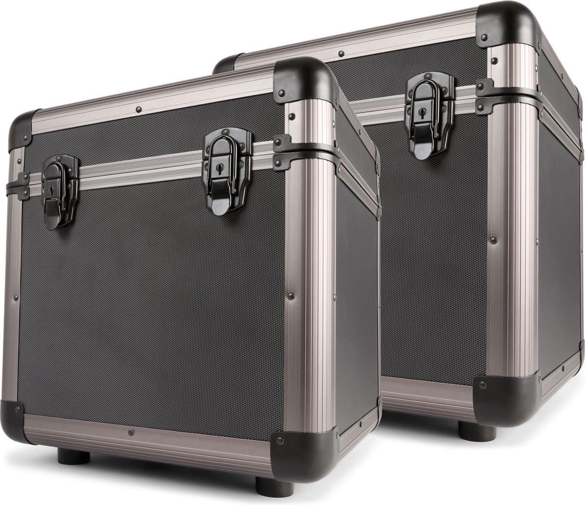 Platenkoffer - Set van 2 Power Dynamics RC100 platenkoffers voor totaal 160 platen - Titanium — afbeelding 1