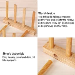 Massief hout schotel DRIP rack Plaathouder  maat: 14x12x10cm — thumbnail 4