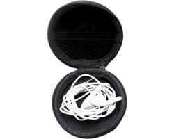 Handig opberg etui voor Samsung & Apple oortjes, USB sticks, Geheugenkaarten etc. - Zwart Tasje - Case headphones In Ear
