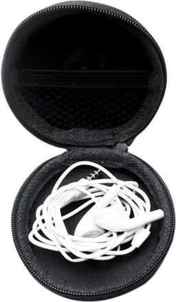 Handig opberg etui voor Samsung & Apple oortjes, USB sticks, Geheugenkaarten etc. - Zwart Tasje - Case headphones In Ear — thumbnail 1