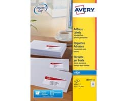Huismerk Avery J8159-25 Inkjet Printer Etiket 63,5x33,9mm