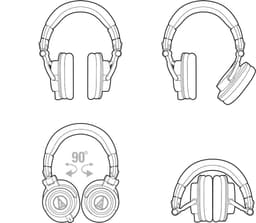 Audio-Technica ATH-M50X - Monitor koptelefoon — thumbnail 11
