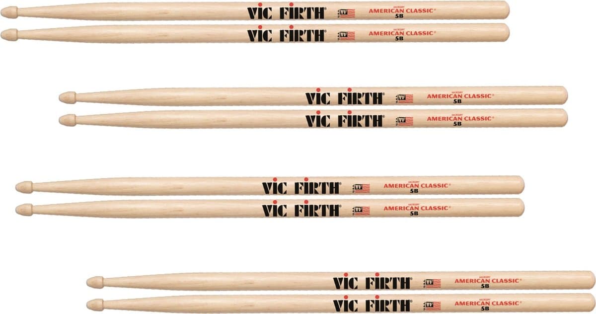 Vic Firth 5B promopack - Voordeelpack; 3 paar + 1 paar gratis! — afbeelding 1