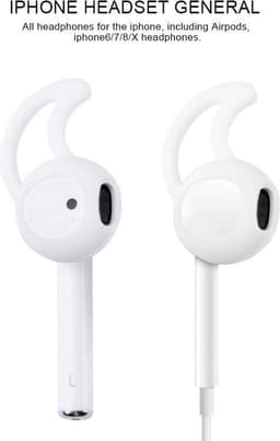 KELERINO. Anti-slip siliconen earhooks / earhoox / oorhaken geschikt voor Airpods 1 & 2 - Wit — thumbnail 4