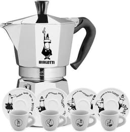 Bialetti Moka Express 6 kops + Carosello espresso kop en schotel 4 stuks — thumbnail 1
