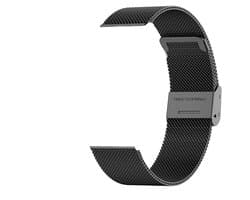 Bizoule Metalen Bandje 20mm Zwart - voor Smartwatch Beso