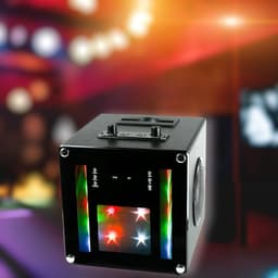 Karaoke Set Voor Volwassenen - Karaokesets Met 2 Microfoons + Geluidsgevoelige Lichten - Box + Draadloze Microfoon - 5W — thumbnail 2