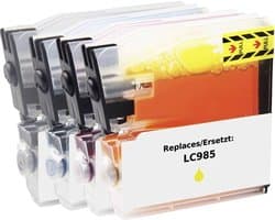 Renkforce Inktcartridge vervangt Brother LC-985BK, LC-985C, LC-985M, LC-985Y Compatibel Combipack Zwart, Cyaan, Magenta