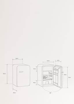 CREATE - Koelkast in retrostijl - Gebroken wit - Handvat Zilver - FRIDGE RETRO 107L — thumbnail 10