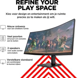 HP OMEN 34c - QHD VA Ultrawide Curved 165Hz Gaming Monitor - 34 Inch — thumbnail 3