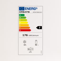 CREATE - Koelkast in retrostijl - Zwart - Handvat Zwart - FRIDGE RETRO 107L — thumbnail 7