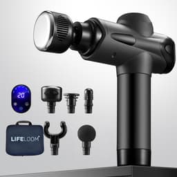 LifeLoom® Sport en Relax Massage Apparaat - Massage Gun- Krachtige Massage Gun KW16 - Professioneel 12mm Slag - Koude en Warmte Massage - 6 massagekoppen — thumbnail 1
