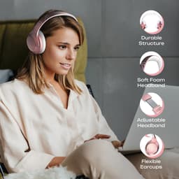 PowerLocus P3 - Bluetooth Koptelefoon – Draadloos – Over-ear – incl. Premium Case – 50 uur batterijduur – Microfoon - Rose Gold — thumbnail 11