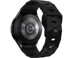 YONO Hexagon Bandje 20mm - Siliconen Smartwatch Bandje geschikt voor Samsung Galaxy Watch 7 6 5 4 - Garmin Vivoactive 6/5 - Zwart