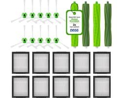 DEGG® - Onderhoudsset XL - Geschikt voor iRobot Roomba - i7 i7+ i1 i1+ i3 i3+ i4 i4+ i5 i5+ i6 i6+ i8 i8+ e5 e6 e7 - Geschikt voor iRobot Roomba Onderdelen - 4x Roller, 10x Hepa filter, 10x Spinner (zijborstel) - DUBBEL JAARPAKKET