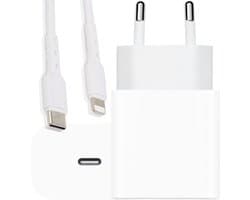 25W Oplader Set - Geschikt voor Apple iPad en iPhone met Lightning - USB C Oplaadkabel - 25W - Lader Adapter USB-C